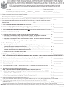 Credit For Educational Opportunity Worksheet For Maine Resident & Part-year Resident Individuals - 2013