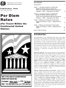 Publication 1542 - Per Diem Rates (for Travel Within The Continental United States)