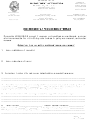 Independently Procured Coverage Form - Nevada Department Of Taxation Printable pdf