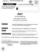 Individual Return Instructions (2001) - City Of Jackson - Michigan