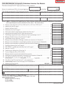 Form 807 - Michigan Composite Individual Income Tax Return - 2016