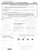Form Il-501 Draft - Payment Coupon And Instructions - 2012 Printable pdf