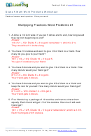 Grade 5 Math Word Problems Worksheet