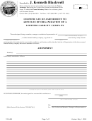 Form 129-lam - Certificate Of Amendment To Articles Of Organization Of A Limited Liability Company May 1999