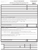 Form Ct-706/709 Ext - Application For Estate And Gift Tax Return Filing Extension And For Estate Tax Payment Extension - 2012