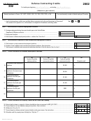 Arizona Form 302 - Defense Contracting Credits - 2002 Printable pdf