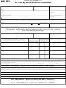 Form Ar1103 - Election By Small Business Corporation - 2001