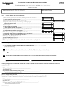 Arizona Form 308 - Credit For Increased Research Activities - 2002 Printable pdf