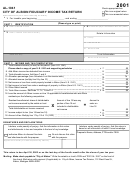 Form Al-1041 - City Of Albion Fiduciary Income Tax Return - 2001