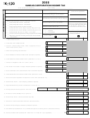 Form K-120 - Kansas Corporation Income Tax - 2000 Printable pdf