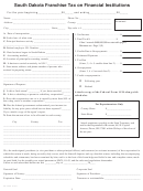 Form Spt 600 - South Dakota Franchise Tax On Financial Institutions - 2003