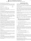 Form D-1040 (Nr) - City Of Detroit Income Tax Non - Resident Instructions - 2013 Printable pdf