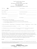 Property Tax Exemption Application Form - Cbj Assessor's Office - 2003