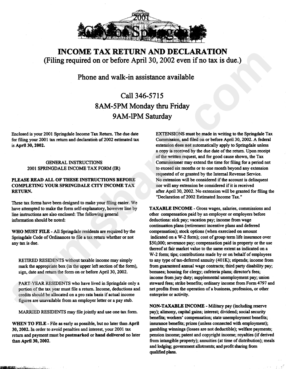 Instructions Form Ir State Of Arkansas printable pdf download