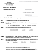 Form Mbca-9 - Articles Of Amendment - State Of Maine