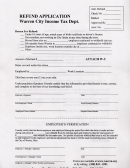 Refund Application - Warren City Income Tax Department