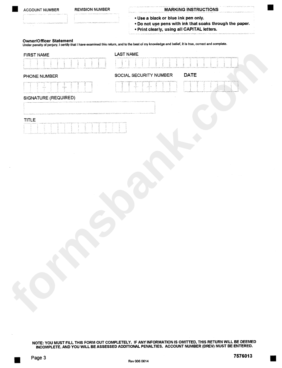 Form 7576013 - Infrastructure Maintenance Fee/franchise Fee - 7576 To Be Used Only By Commonweal Edison - State Of Illinois