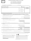 Business Income Tax Return Form - City Of Wooster - 2011