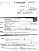 Income Tax Return Form - State Of Ohio
