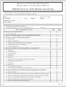 Respirator (n 95, Papr) Medical Evaluation Questionnaire