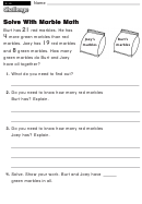 Solve With Marble Math - Math Worksheet With Answer Key