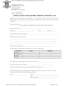 Form Tdd - Application For Export Permit Certificate - State Of Rhode Island