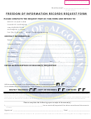 Freedom Of Information Records Request Form - Village Of Algonquin