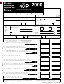Form 40p - Oregon Individual Income Tax Return - 2000 Printable pdf