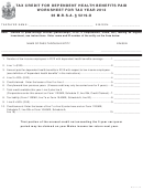 Tax Credit For Dependent Health Benefits Paid Worksheet For Tax Year 2012