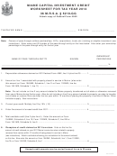 Maine Capital Investment Credit Worksheet - 2012