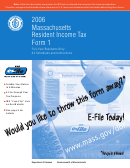 Instructions For Form 1 - Massachusetts Resident Income Tax - 2006