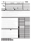 Fillable Form 4i - Wisconsin Insurance Company Franchise Tax Return - 1998 Printable pdf