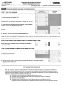 Form Br 2106 - Employee Business Expenses - City Of Big Rapids, Michigan - 1999