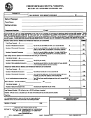 Return Of Consumer Utilities Tax Form - Chesterfield County, Virginia