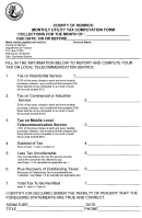 Monthly Utility Tax Computation Form - County Of Henrico - 2002