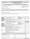 Form 4219 - Statement Of Liability Of Lender, Surety, Or Other Person For Withholding Taxes - 1980