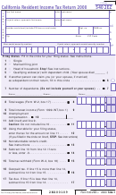 Fillable Form 540 2ez - California Resident Income Tax Return - 2000 Printable pdf