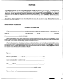 Affidavit Of Exemption - Kentucky Tax Exemption
