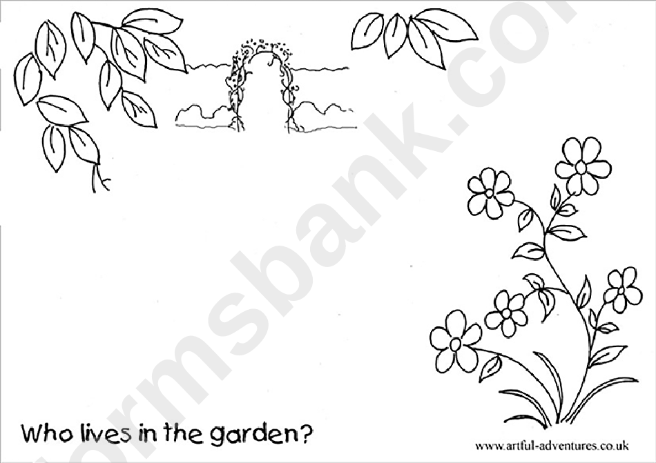 Garden Coloring Sheet