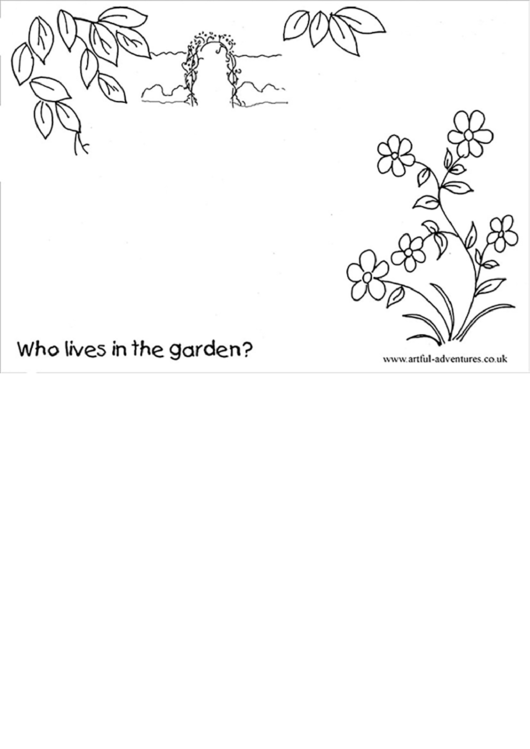 Garden Coloring Sheet