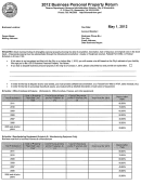 2012 Business Personal Property Return - City Of Alexandria