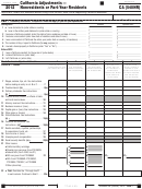Fillable Schedule Ca (540nr) - California Adjustments, Nonresidents Or Part-Year Residents - 2012 Printable pdf