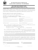 Application For Refund Of Sales Or Use Tax - Maine Revenue Services