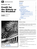 Irs Publication 524 - Credit For The Elderly Or The Disabled - 2009