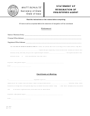 Statement Of Resignation Of Registered Agent Form - Iowa Secretary Of State