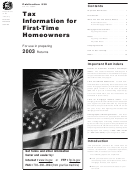 Irs Publication 530 - Tax Information For First-time Homeowners - 2003