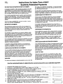 Instructions For Idaho Form 41est - Quarterly Estimated Payments