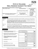 Form 529 - Small Business Guaranty Fee Credit - Oklahoma Tax Comission