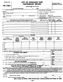 Form Hp-1065 - City Of Highland Park Partnership Return - Income Tax Division
