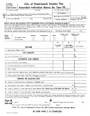 Form H-1040x - City Of Hamtramck Income Tax Amended Individual Return